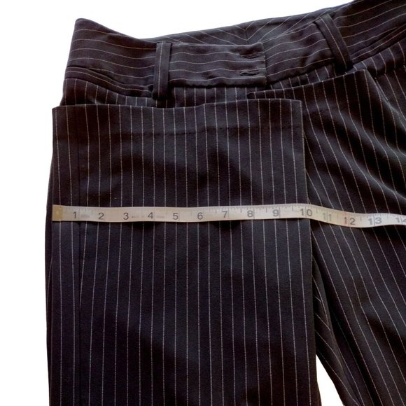 AB Studios Womens Pants Size 6 Black Pinstripe - Picture 7 of 9